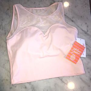 new! Kortni Jeane netted sweetheart - blush pink